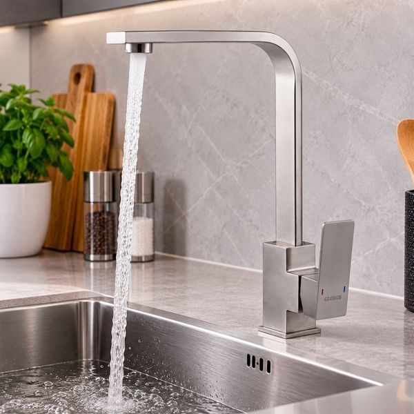 Смеситель для кухни из нержавеющей стали Globus Lux Sicilia SBQ-203S 000015052 фото