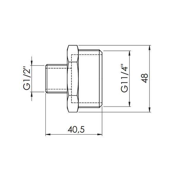 Ніпель Forte 1 1/4" З х 1/2" З нікельований SF3593215 Thermo Alliance 10742 фото