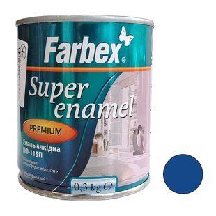Эмаль ПФ 115 синяя Farbex 0,3 кг 00000001119 фото