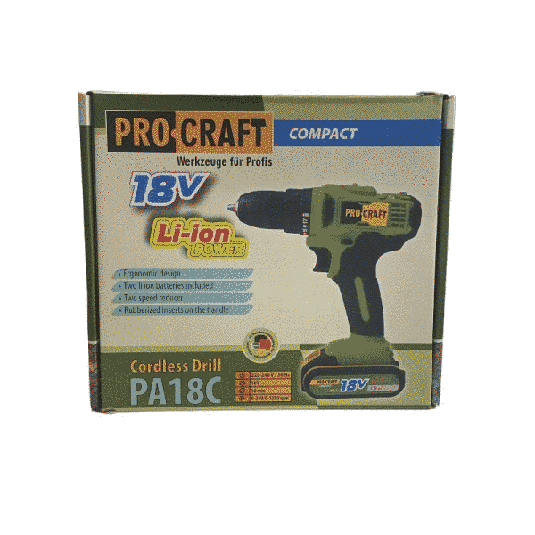 Аккумуляторная дрель-шуруповерт РА18 C Compact PRO CPAFT 00000002654 фото