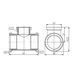 Трійник Forte 3/4" В х 1/2" В х 3/4" В нікельований SF362201520 Thermo Alliance 10784 фото 3