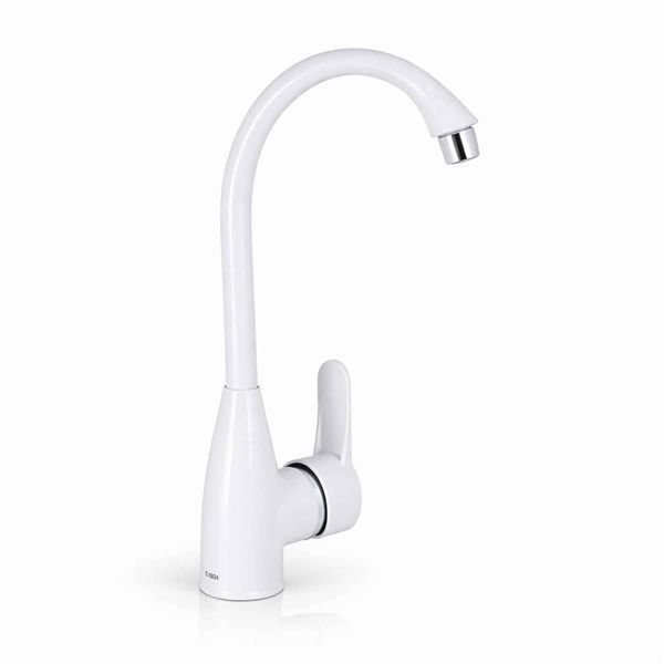 Змішувач для кухні BRINEX 35W 007 White &mdash; високий вилив, керамічний картридж (пластиковий корпус) 26941 фото