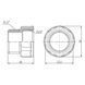 Перехідник Forte 1/2" ВЗ нікельований SF3601515 Thermo Alliance 10756 фото 2