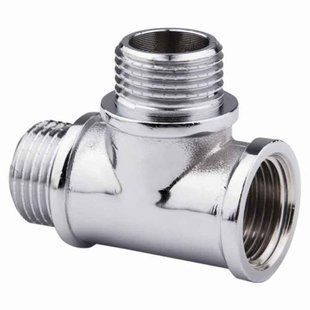Трійник 1/2"в х 1/2"з х 1/2"з хром SD Forte 10857 фото