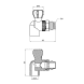 Кран радіаторний кутовий PPR 25х3/4" Thermo Alliance 23144 фото 3