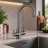 Смеситель для кухни Aria 020F Graphite с подключением к питьевой воде 49562 фото