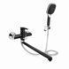 Черный смеситель для ванны с длинным поворотным изливом Qtap QTGRABCR005 Chrome/Black 33504 фото 4