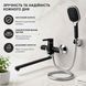 Черный смеситель для ванны с длинным поворотным изливом Qtap QTGRABCR005 Chrome/Black 33504 фото 2