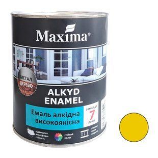 Эмаль алкидная желтая Maxima 0,7 кг 00000001055 фото