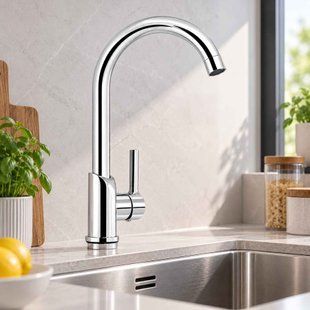 Смеситель для кухни Qtap Grand QTGRACRM007F Chrome с высоким поворотным изливом 33500 фото