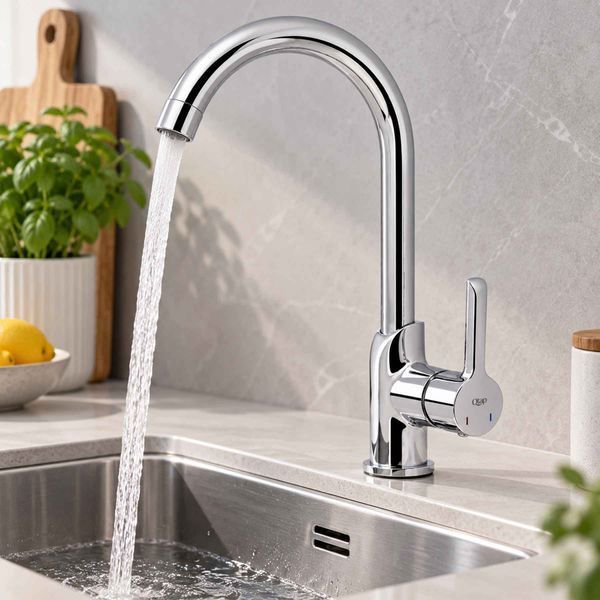 Змішувач для кухні Qtap Grand QTGRACRM007F Chrome з високим поворотним виливом 33500 фото