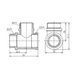 Тройник Forte 3/4" ВЗЗ никелированный SF36520 Thermo Alliance 10779 фото 3