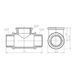 Трійник Forte 3/4" ЗВЗ нікельований SF36620 Thermo Alliance 10781 фото 3
