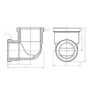 Кут Forte 1/2" В х 3/4" В нікельований SF3692015 Thermo Alliance 10811 фото
