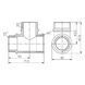 Тройник Forte 1" ВЗЗ никелированный SF36525 Thermo Alliance 10789 фото 3