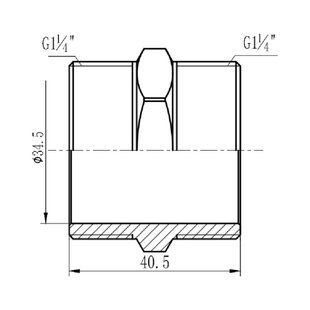 Ниппель Forte 1 1/4" НН никелированный SF35832 Thermo Alliance 10732 фото