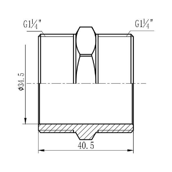 Ниппель Forte 1 1/4" НН никелированный SF35832 Thermo Alliance 10732 фото