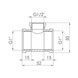 Трійник Forte 1" В х 1/2" В х 1" В нікельований SF362251525 Thermo Alliance 22802 фото 3
