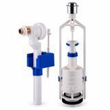 Комплект арматуры для бачка унитаза K.K.POL ZN2 3/8&Prime; с боковым латунным подключением 00000004333 фото
