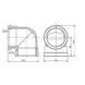 Угол Forte 3/4" В х 3/4" В никелированный SF36820 Thermo Alliance 10798 фото 3