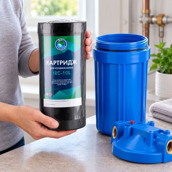 Картридж для усунення заліза Bio+ systems IRC-10L Big Blue 10&Prime; 000012414 фото