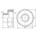 Переходник Forte 1" В х 1/2" Н никелированный SF3602515 Thermo Alliance 10759 фото 2