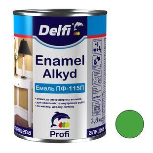Эмаль ПФ 115 салатовая Delfi 2,8 кг 00000001092 фото