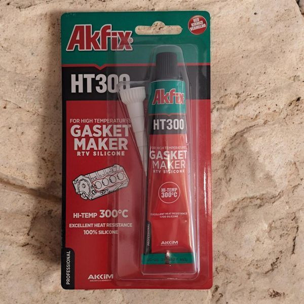 Термостійкий силіконовий герметик Akfix HT300 50 гр червоний 62891 фото