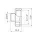 Переходник Forte 1 1/2" В х 3/4" З, никелированный SF3604020 Thermo Alliance 10764 фото 2