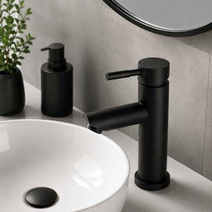 Змішувач для умивальника Globus Lux ALPEN SBT1-101-BB чорний з нержавіючої сталі SUS304 15045 фото
