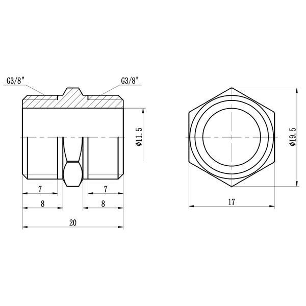 Ниппель Forte 3/8" НН никелированный SF3589 Thermo Alliance 10736 фото