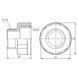 Переходник Forte 1/2" В x 3/8" Н никелированный SF360159 Thermo Alliance 10755 фото 2