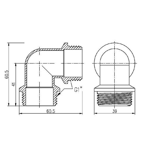 Кут Forte 1" З х 1" З нікельований SF37325 Thermo Alliance 10809 фото