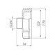 Переходник Forte 2" В х 3/4" Н никелированный SF3605020 Thermo Alliance 10767 фото 2