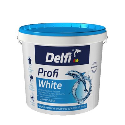 Водоемульсійна фарба для стін і стелі Ргоfi White Deifi 1,4 кг 00000001186 фото