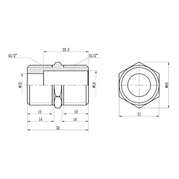 Ниппель удлиненный Forte 1/2" НН никелированный SF35815L Thermo Alliance 26831 фото