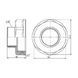Переходник Forte 2" В х 1 1/4" Н никелированный SF3605032 Thermo Alliance 10769 фото 2