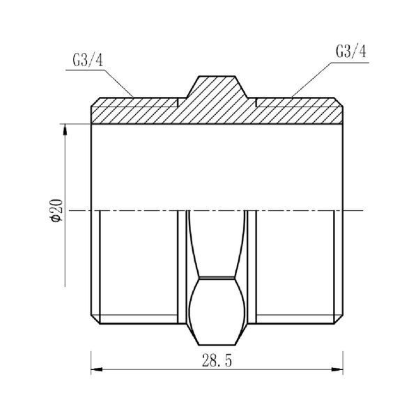 Ниппель Forte 3/4" НН никелированный SF35820 Thermo Alliance 10730 фото