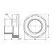 Переходник Forte 2" В х 1 1/2" З, никелированный SF3605040 Thermo Alliance 10770 фото 2