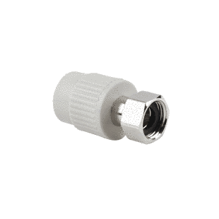 Муфта поліпропіленова Thermo Alliance 20х1/2"В з накидною гайкою для поліпропіленових труб 23246 фото