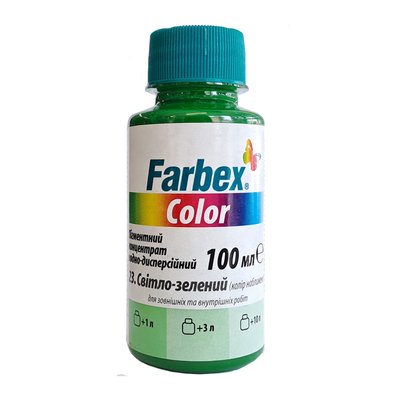 Пігмент для акрилової фарби світло-зелений Farbex Color 100 мл 00000001244 фото