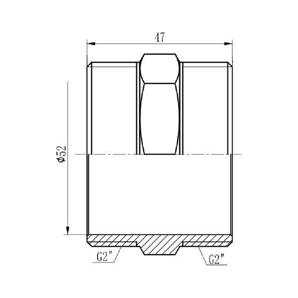 Ніпель Forte 2" ЗЗ нікельований SF35850 Thermo Alliance 10734 фото